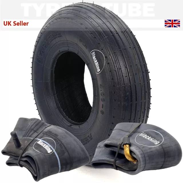 4.00-6 Tyre & Tube (400x6) Wheelbarrow Truck Trolley & Garden Cart Rib Tread 4PR