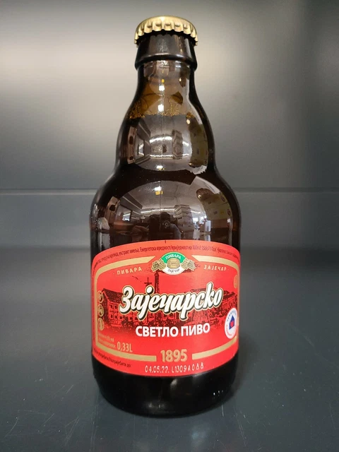 12 FLASCHEN ZAJECARSKO Pivo Bier x 0,33 L Alkoholgehalt 4,5 % Beer incl ...