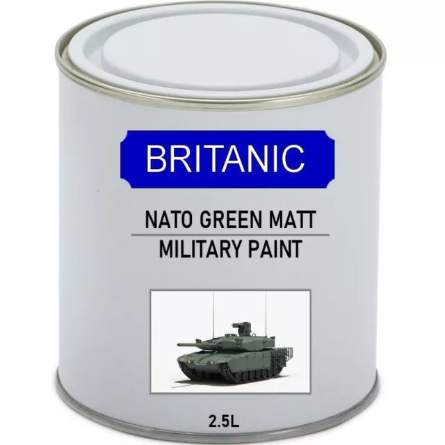 Military Vehicle NATO Green Paint. Matt Finish - BS285. 2.5litres.