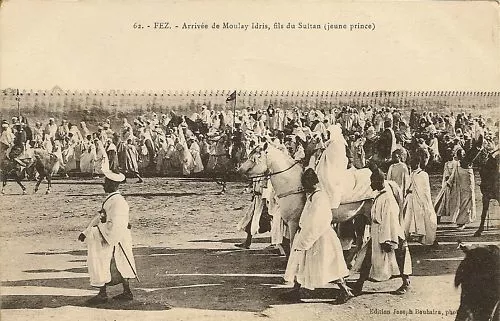 Cpa Maroc Fez Arrival Of Moulay Idris Son Of The Sultan