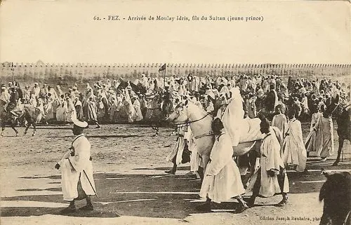 Cpa Maroc Fez Arrivee De Moulay Idris Fils Du Sultan
