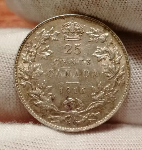 25 Cents Canada 1916 Very Hight Grade