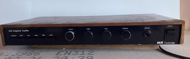 A&R Cambridge A60 Integrated Separates Amplifier Wooden Case Audiophile Vintage