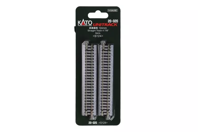 KATO N Scale Model Railway Track 20-020 Straight Line 124mm 4 pcs From Japan