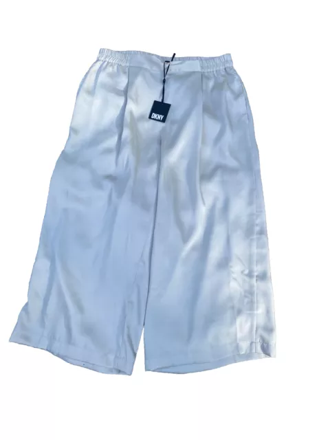 DKNY Cropped Wide-Leg Pants Parchment Size M