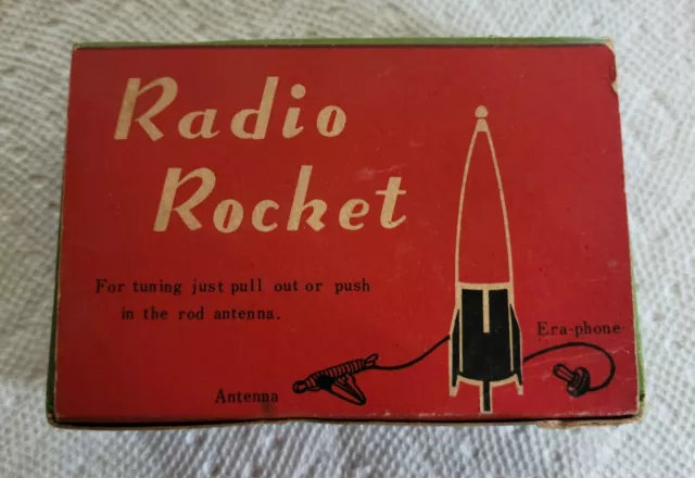 Vintage 1950's Radio Rocket Germanium Radio with Box