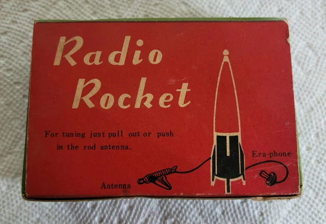 Vintage 1950's Radio Rocket Germanium Radio with Box