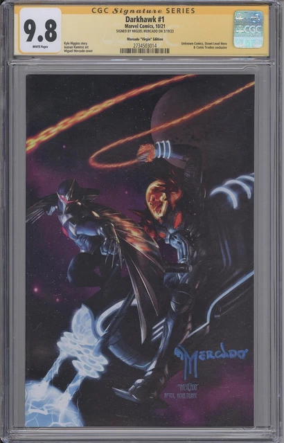 Darkhawk #1 CGC SS 9.8 Miguel Mercado SIGNED VIRGIN COVER Cosmic Ghost Rider