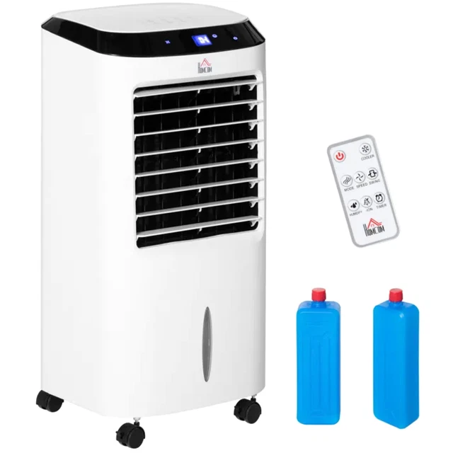 Climatiseur Mobile Silencieux, 3 en 1 Rafraichisseur d'air Sans évacuation avec 3 Vitesses, 5.5L Large Réservoir d'eau,1-7H Minuterie,Oscillation, Télécommande,Climatiseur Portable pour Maison Bureau