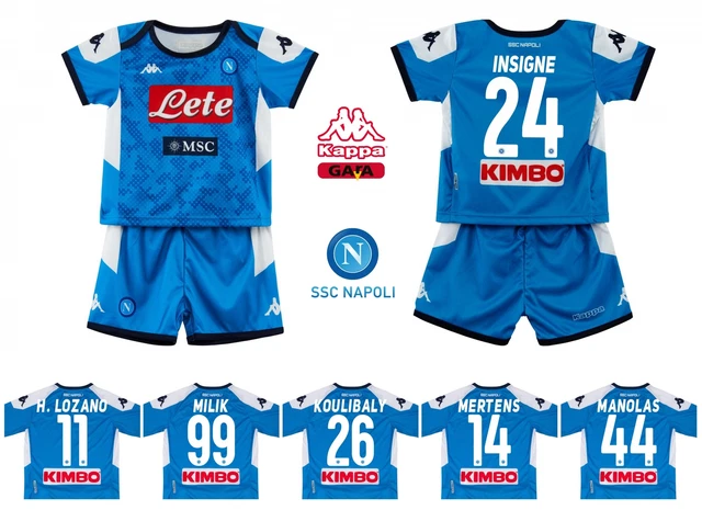 COMPLETO BIMBO NEONATO NAPOLI 19 20 Kappa Maglia Mertens Insigne