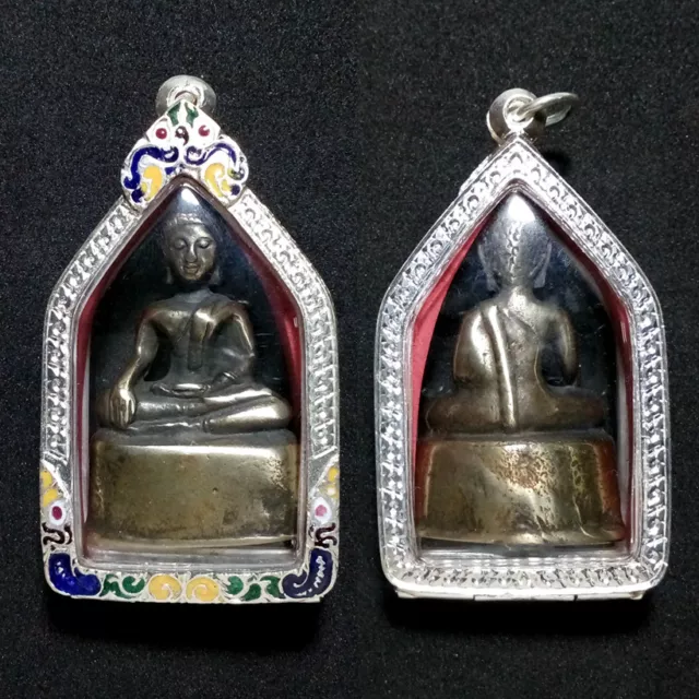 thai buddha amulet AYUTTHAYA old Statue Buddhist antique gorgeous Rare Pendant M
