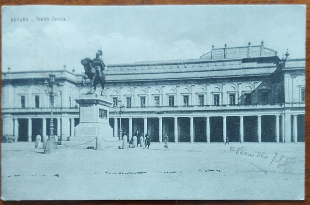 Novara - Teatro Coccia - Cartolina Viaggiata