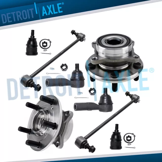 8pc Front Wheel Bearing Hub & Suspension Kit for 2011 2012 - 2017 Honda Odyssey