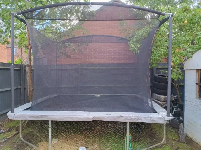 Sportspower 10ft X 8ft Rectangular Trampoline and Enclosure Excellent Condition