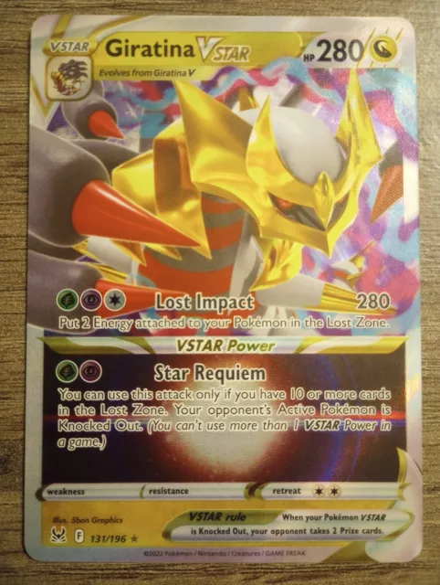 Giratina-VSTAR 212/196 in Portuguese Lost Origin Pokémon TCG