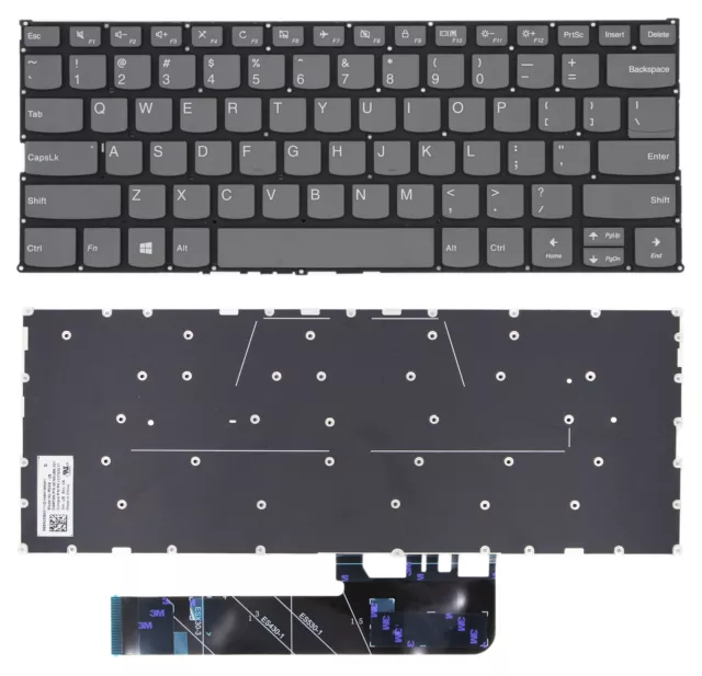 Gray US Keyboard For Lenovo yoga C640-13IML LTE C740-14IML S740-14IIL