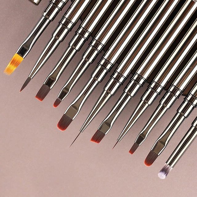 1 pz Penna per Spazzola Nail Art UV Gel Pittura Fodera Disegno Spazzolini Smalto ~~