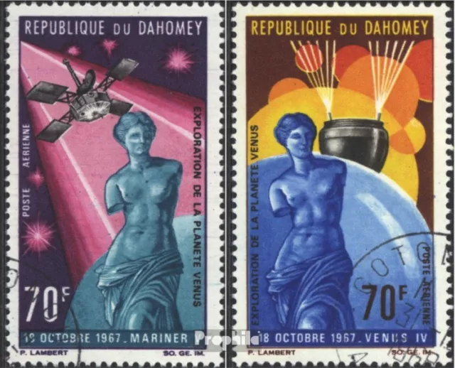 Dahomey 335-336 (complete issue) used 1968 planet Venus