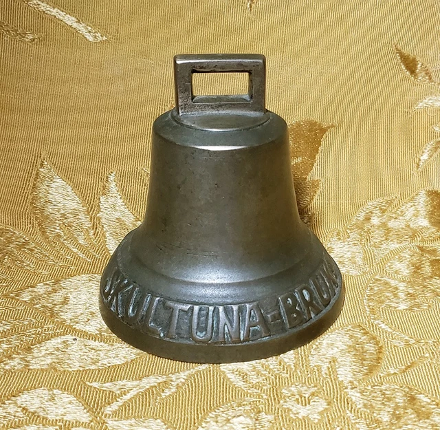 Vintage Skultuna-Bruk Aktie-Bolag Solid Brass  Bell 4" Sweden
