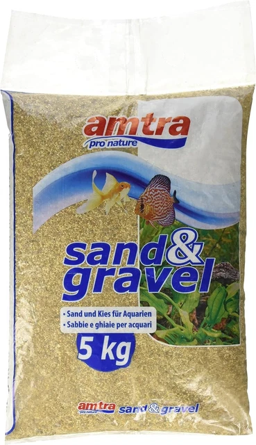Amtra Sabbia per Acquario Dolce e Marina 1-2 mm 5KG Grano Finissimo