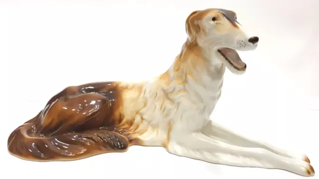 Royal Dux Porcelain Borzoi Hound Dog Figurine