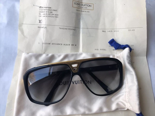 ORIGINAL USED LOUIS Vuitton Sunglasses Evidence Black mens Z0350W - Main Image