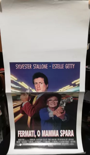 FERMATI, O MAMMA SPARA Silvester Stallone Estelle Getty 70x33 Locandina film