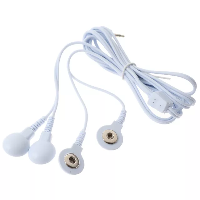 1 PC 4-Way Electrode Pads TENS Unit Lead Wires Cables Connection Massage To~-wf