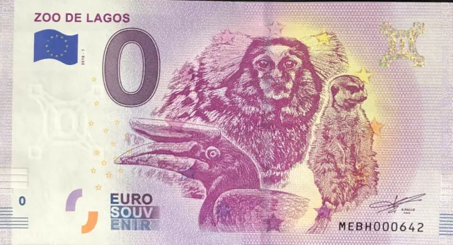 Geldschein 0 Null Euro Schein Souvenir Zoo Von Lagos 2018-1