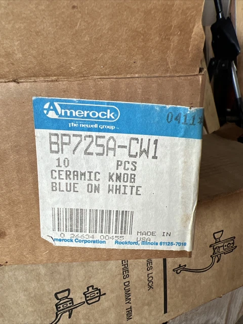 Amerock Drawer Knob Pull White Porcelain Blue Floral BP725A-CW1 Lot of 10