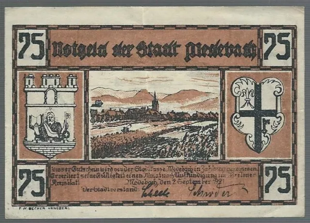 Notgeld - Medebach - Stadt Medebach - 75 Pfennig  - 1921