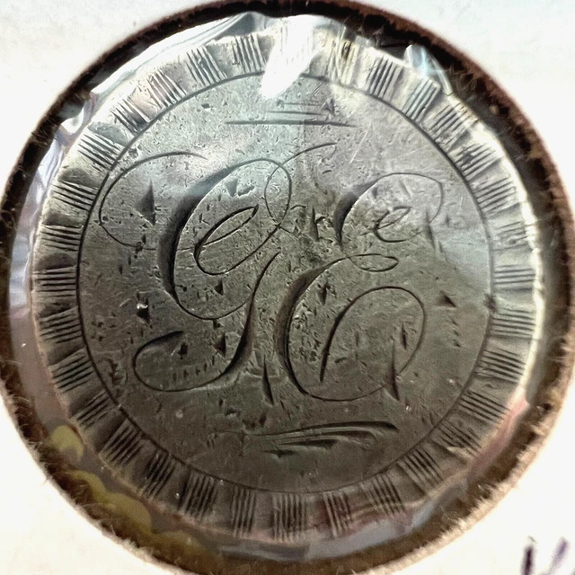LOVE TOKEN COLLECTABLE: 1884 Seated Liberty Dime Engraved "GE" COBM-528