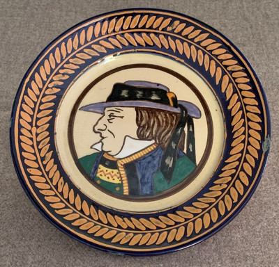 ancienne assiette decorative henriot quimper bretonne laitiere deco faience 