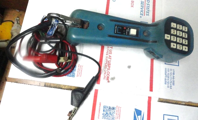 VINTAGE LINEMAN'S HANDSET PHONE LINE TESTER TOUCH TONE PREMIER TESTED pt-311