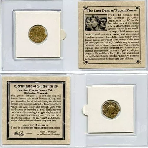 Ancient Roman Coin: The Last Days of Pagan Rome Historical Gift BUY MORE & SAVE