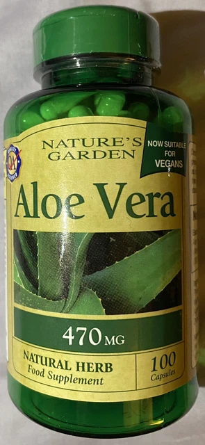 HOLLAND & BARRETT Nature's Garden Aloe Vera 470MG 100 capsules 10.50 -  PicClick UK
