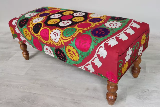 orient ottoman poster bench armchair bench chair stool bench bench Suzani red23A 3