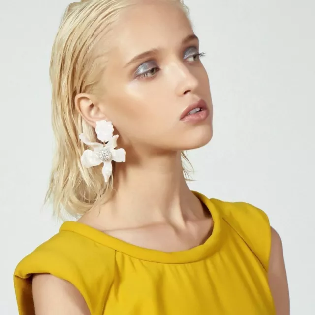 Bohemian Resin Drop Earrings Statement Big Flower Earring Ear Stud Women Jewelry