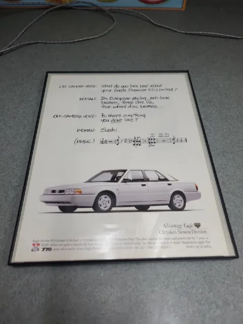 1990 framed Eagle Premier Ad Chrysler’s Newest Division Music
