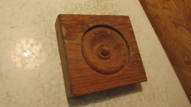 1 Antique Wood Plinth Block Door trim  No. 1