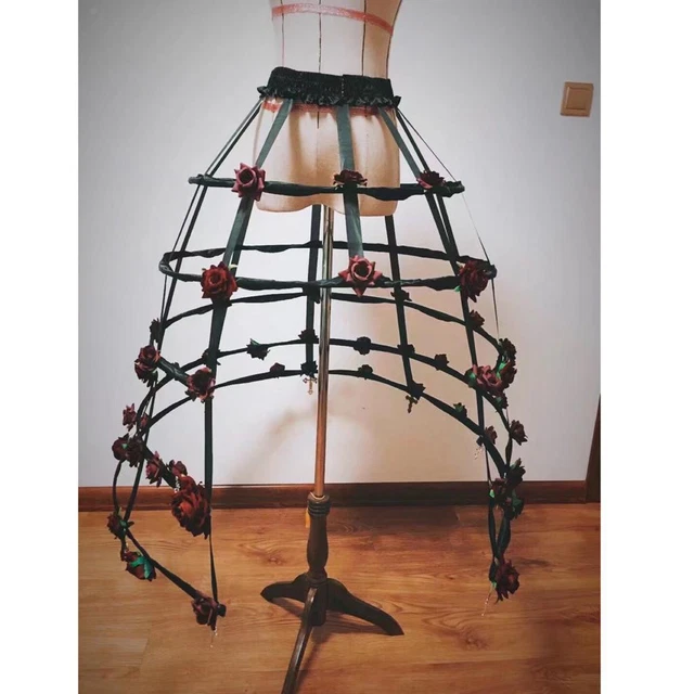 Jupon Cage Victorian SSDH - 3 Cerceaux, Taille Unique, 45cm Long