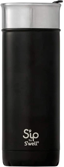 Sip by Swell Stainless Steel Travel Mug ,16 Fl Oz , Coffee Black ,Double Layered