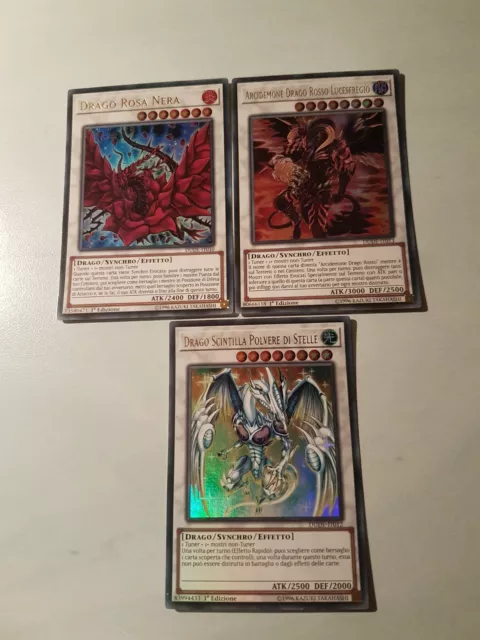 Yu-Gi-Oh! Drago Polvere Di Stelle- Rosa Nera - Arcidemone Drago Rosso - Italiano