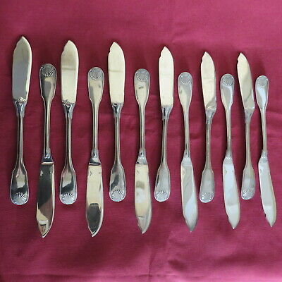 12 Gabeln Links Fisch Versilbertes Metall Modell Spatours 2 Christofle 