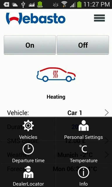 Webasto Standheizung App