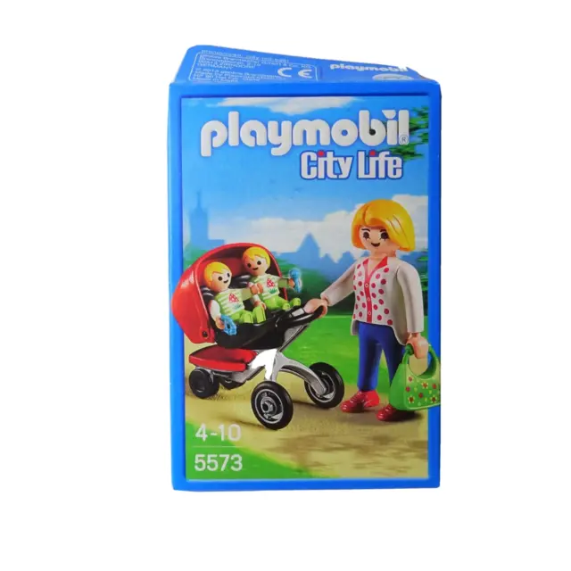 Playmobil 5573 City Life L'école Maman avec Jumeaux et Landau