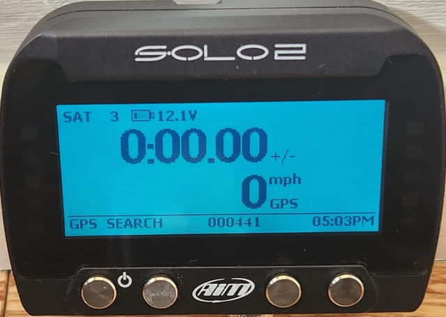 AiM SOLO2 GPS Stand-Alone On-Board Lap Timer.