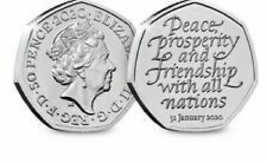 2020 OFFICIAL UK BREXIT 50p COIN  (x10)