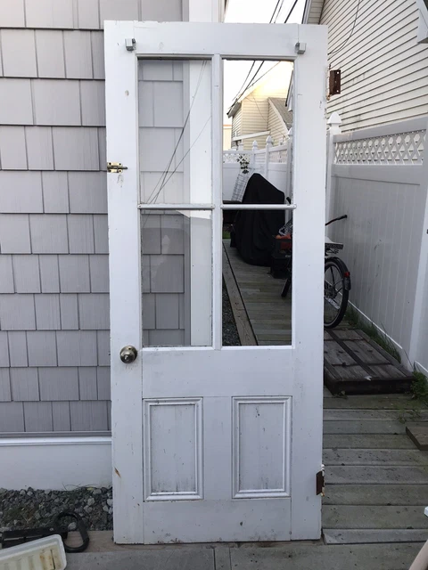 Antique Exterior Door 34” X 82 1/2” 2