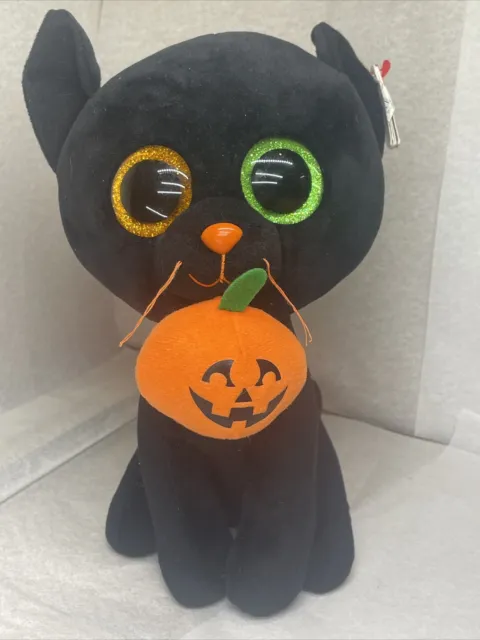 Official TY Beanie Boo's Collection Shadow Cat Halloween Plush Soft